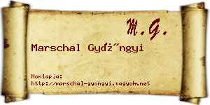 Marschal Gyöngyi névjegykártya